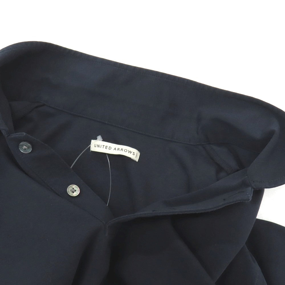 【中古】ユナイテッドアローズ UNITED ARROWS コットンポリエステル 半袖ポロシャツ ネイビー【サイズL】【 状態ランクB 】【 メンズ 】