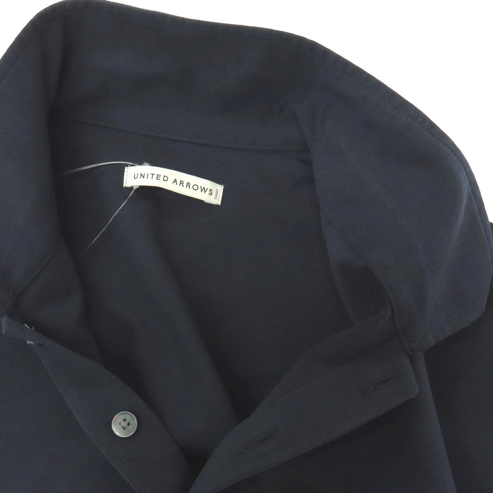 【中古】ユナイテッドアローズ UNITED ARROWS コットンポリエステル 半袖ポロシャツ ネイビー【サイズL】【 状態ランクB 】【 メンズ 】