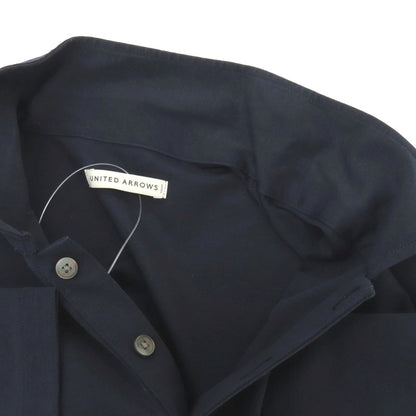 【中古】ユナイテッドアローズ UNITED ARROWS コットンポリエステル 半袖ポロシャツ ネイビー【サイズL】【 状態ランクB 】【 メンズ 】