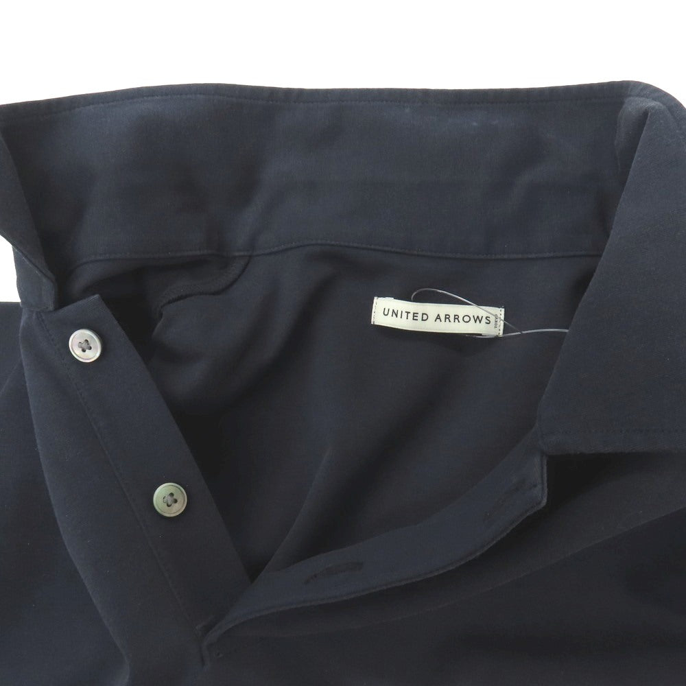 【中古】ユナイテッドアローズ UNITED ARROWS コットンポリエステル 半袖ポロシャツ ネイビー【サイズL】【 状態ランクB 】【 メンズ 】