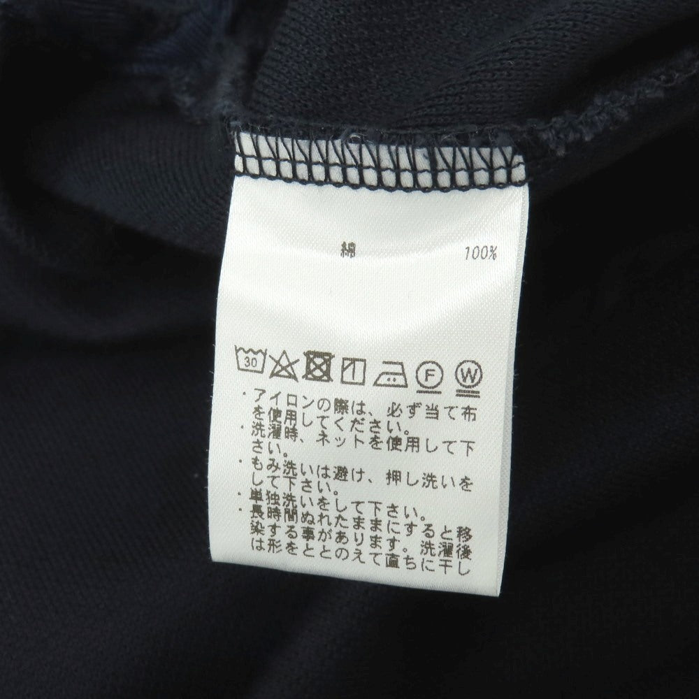 【中古】バーニーズニューヨーク BARNEYS NEWYORK コットン 鹿の子 半袖ポロシャツ ネイビー【サイズL】【 状態ランクC 】【 メンズ 】