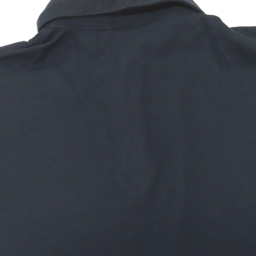 【中古】バーニーズニューヨーク BARNEYS NEWYORK コットン 鹿の子 半袖ポロシャツ ネイビー【サイズL】【 状態ランクC 】【 メンズ 】