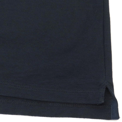 【中古】バーニーズニューヨーク BARNEYS NEWYORK コットン 鹿の子 半袖ポロシャツ ネイビー【サイズL】【 状態ランクC 】【 メンズ 】