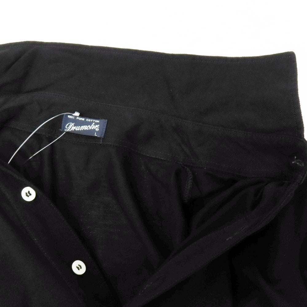 【中古】ドルモア DRUMOHR コットン 半袖ポロシャツ ブラック【サイズL】【 状態ランクB 】【 メンズ 】
