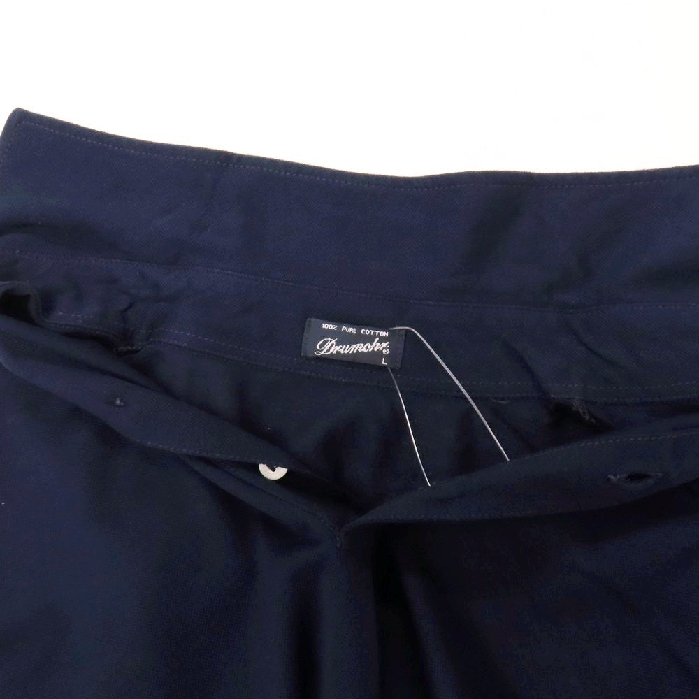 【中古】ドルモア DRUMOHR コットン 半袖ポロシャツ ネイビー【サイズL】【 状態ランクC 】【 メンズ 】