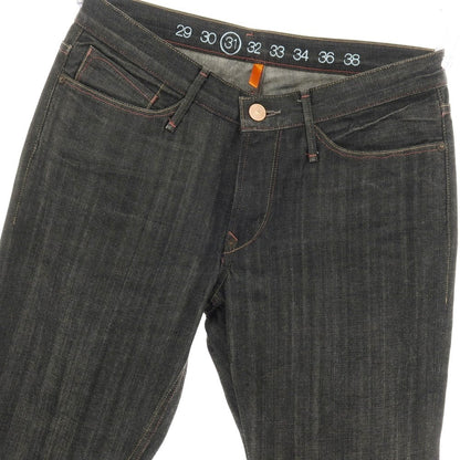 【中古】アーネストソーン earnest sewn コットン フレアシルエット デニムパンツ ジーンズ ブラック【サイズ31】【 状態ランクB 】【 メンズ 】
