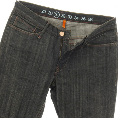 【中古】アーネストソーン earnest sewn コットン フレアシルエット デニムパンツ ジーンズ ブラック【サイズ31】【 状態ランクB 】【 メンズ 】