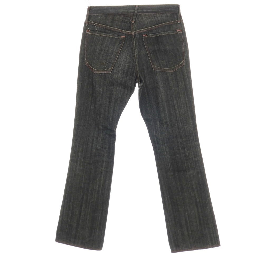 【中古】アーネストソーン earnest sewn コットン フレアシルエット デニムパンツ ジーンズ ブラック【サイズ31】【 状態ランクB 】【 メンズ 】