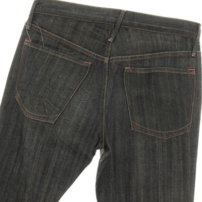 【中古】アーネストソーン earnest sewn コットン フレアシルエット デニムパンツ ジーンズ ブラック【サイズ31】【 状態ランクB 】【 メンズ 】