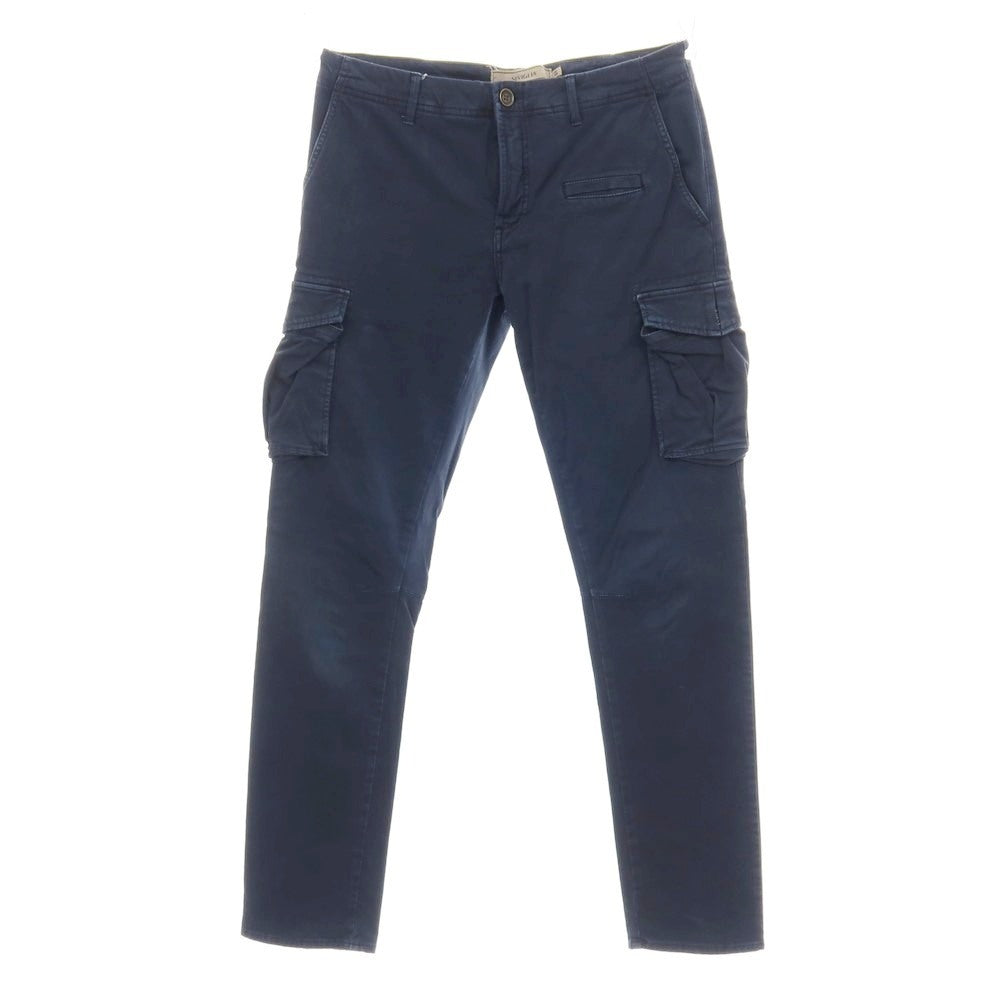 【中古】シビリア SIVIGLIA ストレッチ コットン カーゴパンツ ネイビー【サイズ33】【 状態ランクC 】【 メンズ 】