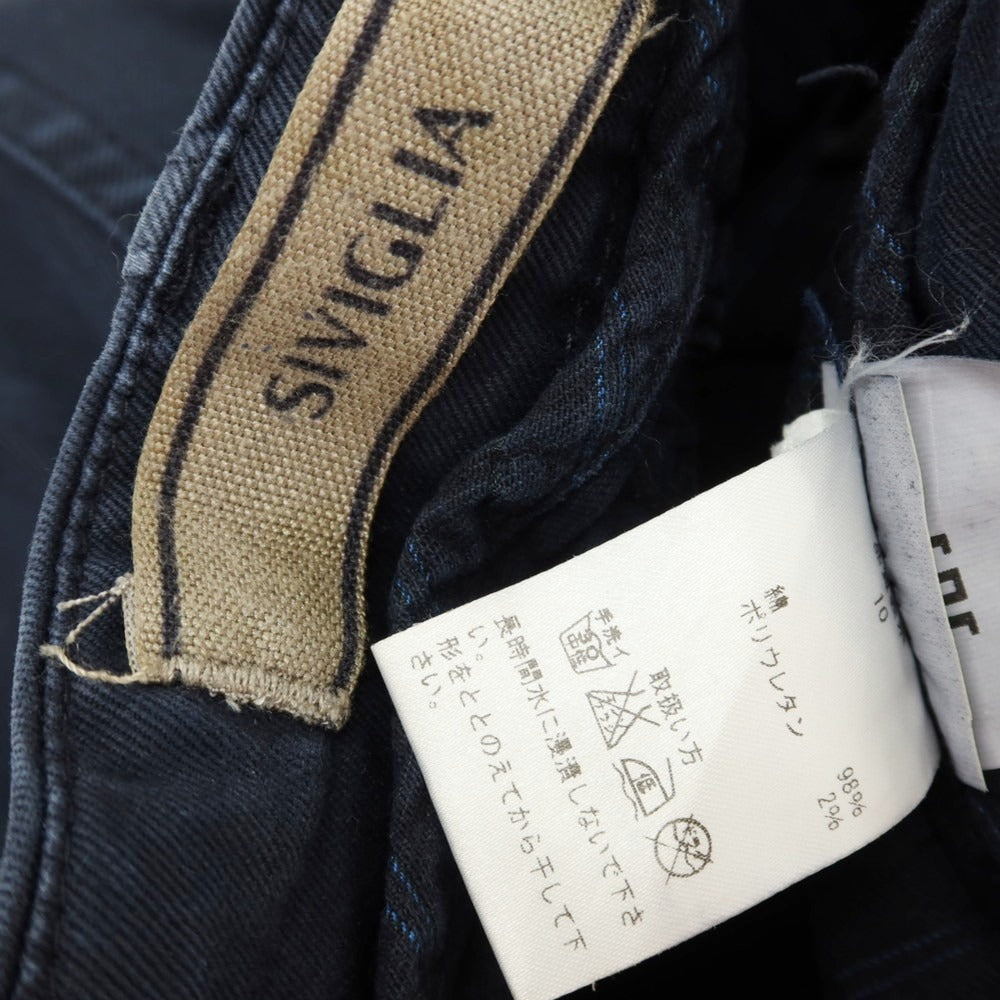 【中古】シビリア SIVIGLIA ストレッチ コットン カーゴパンツ ネイビー【サイズ33】【 状態ランクC 】【 メンズ 】