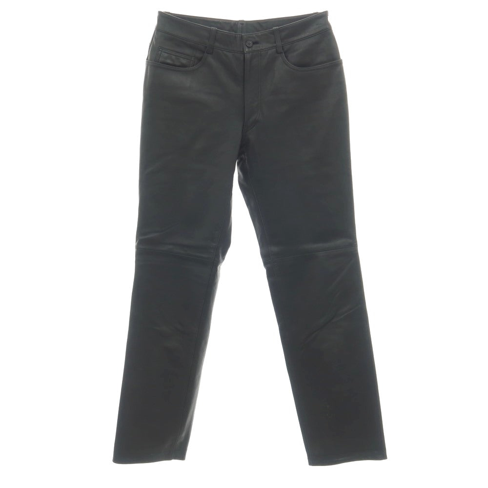 【中古】ポールスミスコレクション PAUL SMITH COLLECTION 牛革 カウレザー 5ポケットパンツ ブラック【サイズ80cm】【 状態ランクC 】【 メンズ 】
