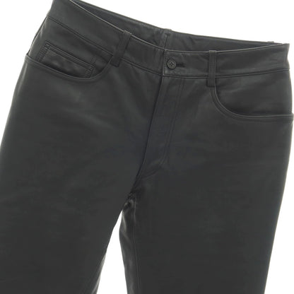 【中古】ポールスミスコレクション PAUL SMITH COLLECTION 牛革 カウレザー 5ポケットパンツ ブラック【サイズ80cm】【 状態ランクC 】【 メンズ 】