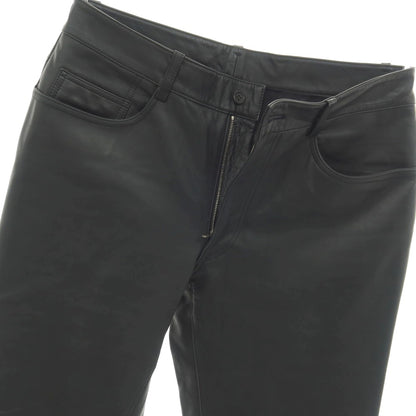 【中古】ポールスミスコレクション PAUL SMITH COLLECTION 牛革 カウレザー 5ポケットパンツ ブラック【サイズ80cm】【 状態ランクC 】【 メンズ 】
