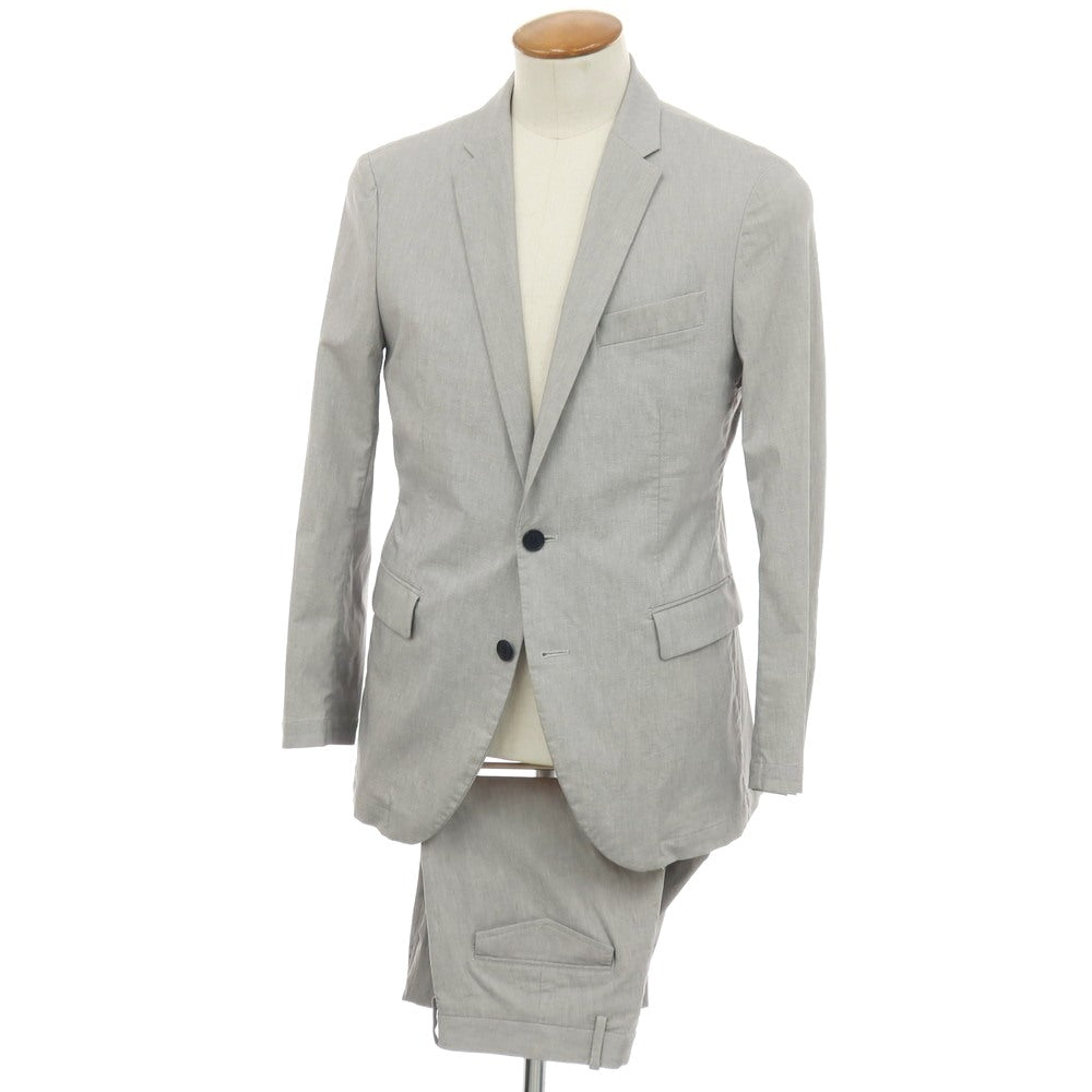 【中古】ジョゼフオム JOSEPH HOMME ストレッチ コットンナイロンリネン 2つボタンスーツ セットアップ ライトグレー【サイズ48/48】【 状態ランクC 】【 メンズ 】