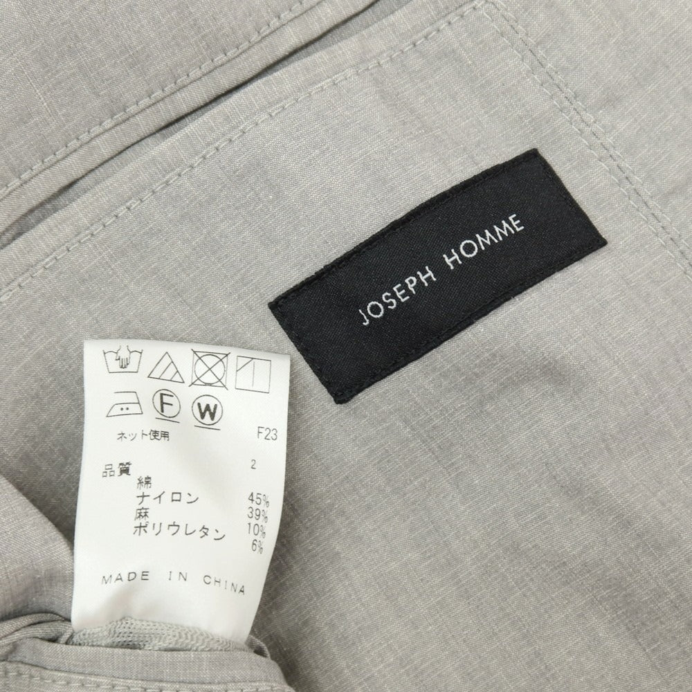 【中古】ジョゼフオム JOSEPH HOMME ストレッチ コットンナイロンリネン 2つボタンスーツ セットアップ ライトグレー【サイズ48/48】【 状態ランクC 】【 メンズ 】