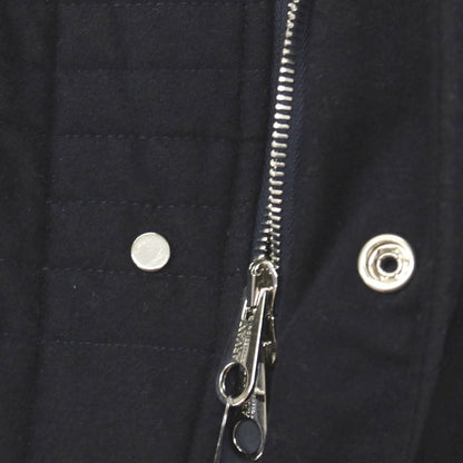 【中古】アルマーニ コレッツォーニ ARMANI COLLEZIONI ウール混 襟異素材切替 中綿キルティング カジュアルジャケット ネイビー【サイズ50】【 状態ランクC 】【 メンズ 】
