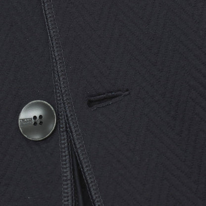 【中古】アルマーニ コレッツォーニ ARMANI COLLEZIONI ナイロン ジャージー ヘリンボーン 2B カジュアルジャケット ネイビー【サイズL】【 状態ランクB 】【 メンズ 】