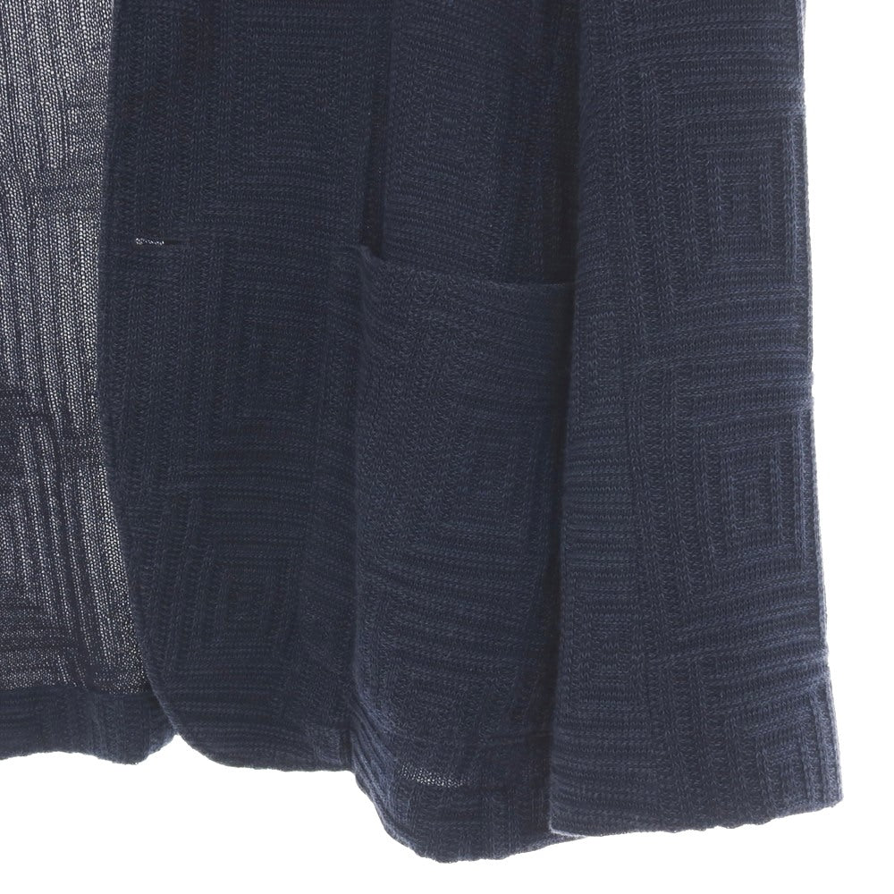 【中古】エンポリオ アルマーニ EMPORIO ARMANI コットンリネン 2B カジュアルジャケット ネイビー【サイズ46】【 状態ランクB 】【 メンズ 】