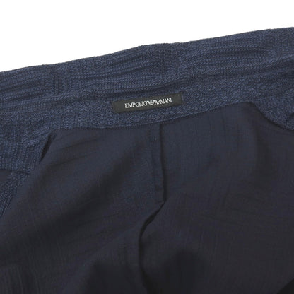 【中古】エンポリオ アルマーニ EMPORIO ARMANI コットンリネン 2B カジュアルジャケット ネイビー【サイズ46】【 状態ランクB 】【 メンズ 】