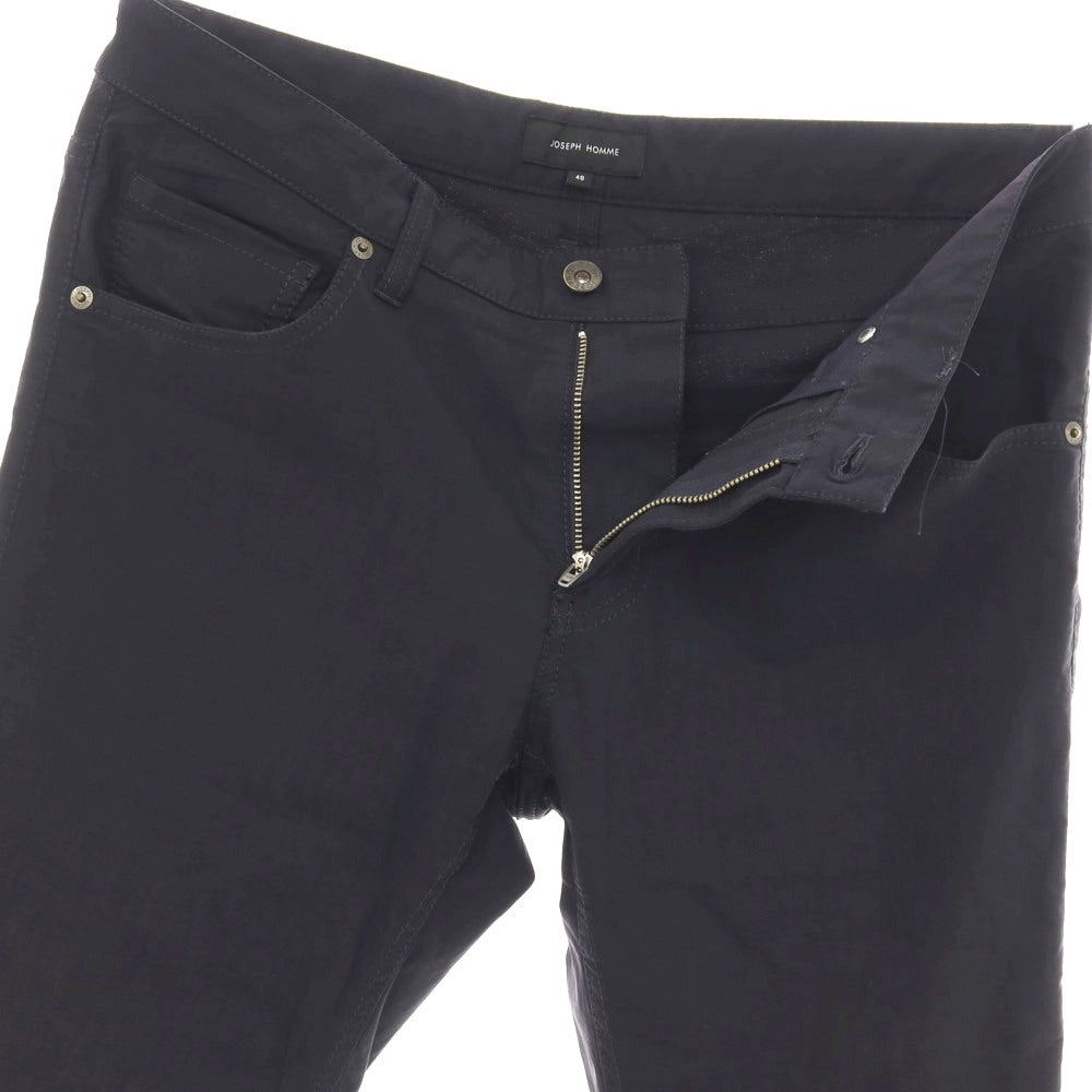 【中古】ジョゼフオム JOSEPH HOMME ストレッチ コットンナイロンリネン 5ポケットパンツ ネイビー【サイズ48】【 状態ランクB 】【 メンズ 】