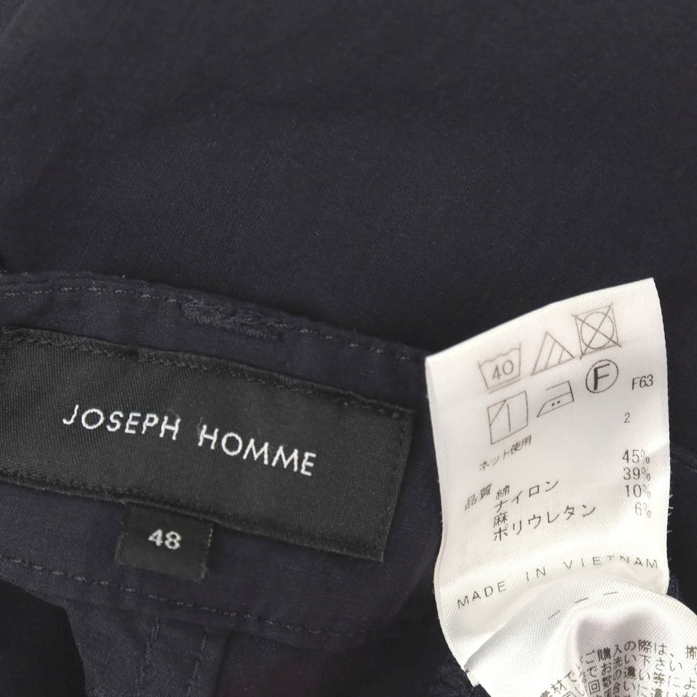 【中古】ジョゼフオム JOSEPH HOMME ストレッチ コットンナイロンリネン 5ポケットパンツ ネイビー【サイズ48】【 状態ランクB 】【 メンズ 】