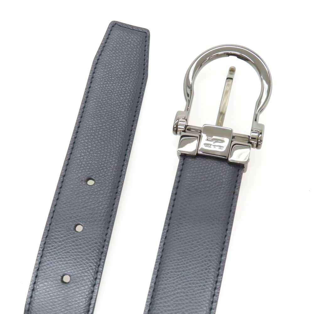 【中古】サルヴァトーレフェラガモ Salvatore Ferragamo リバーシブル レザー ベルト ブラックxネイビー【サイズ表記なし】【 状態ランクB 】【 メンズ 】