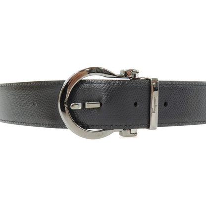 【中古】サルヴァトーレフェラガモ Salvatore Ferragamo リバーシブル レザー ベルト ブラックxネイビー【サイズ表記なし】【 状態ランクB 】【 メンズ 】