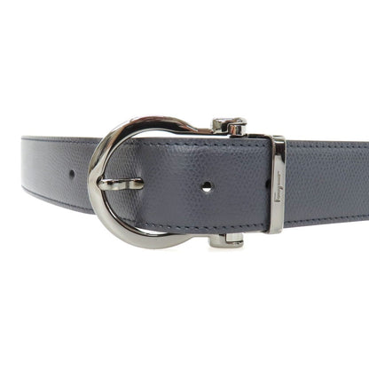 【中古】サルヴァトーレフェラガモ Salvatore Ferragamo リバーシブル レザー ベルト ブラックxネイビー【サイズ表記なし】【 状態ランクB 】【 メンズ 】