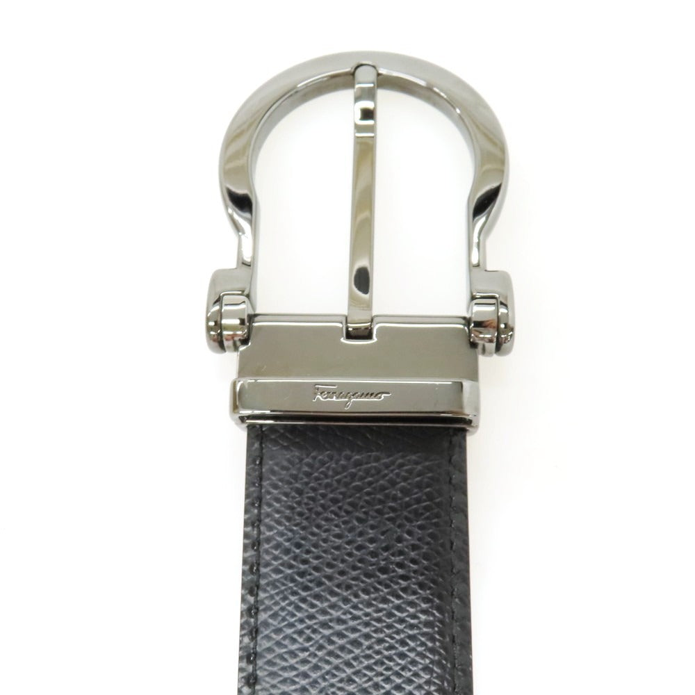 【中古】サルヴァトーレフェラガモ Salvatore Ferragamo リバーシブル レザー ベルト ブラックxネイビー【サイズ表記なし】【 状態ランクB 】【 メンズ 】