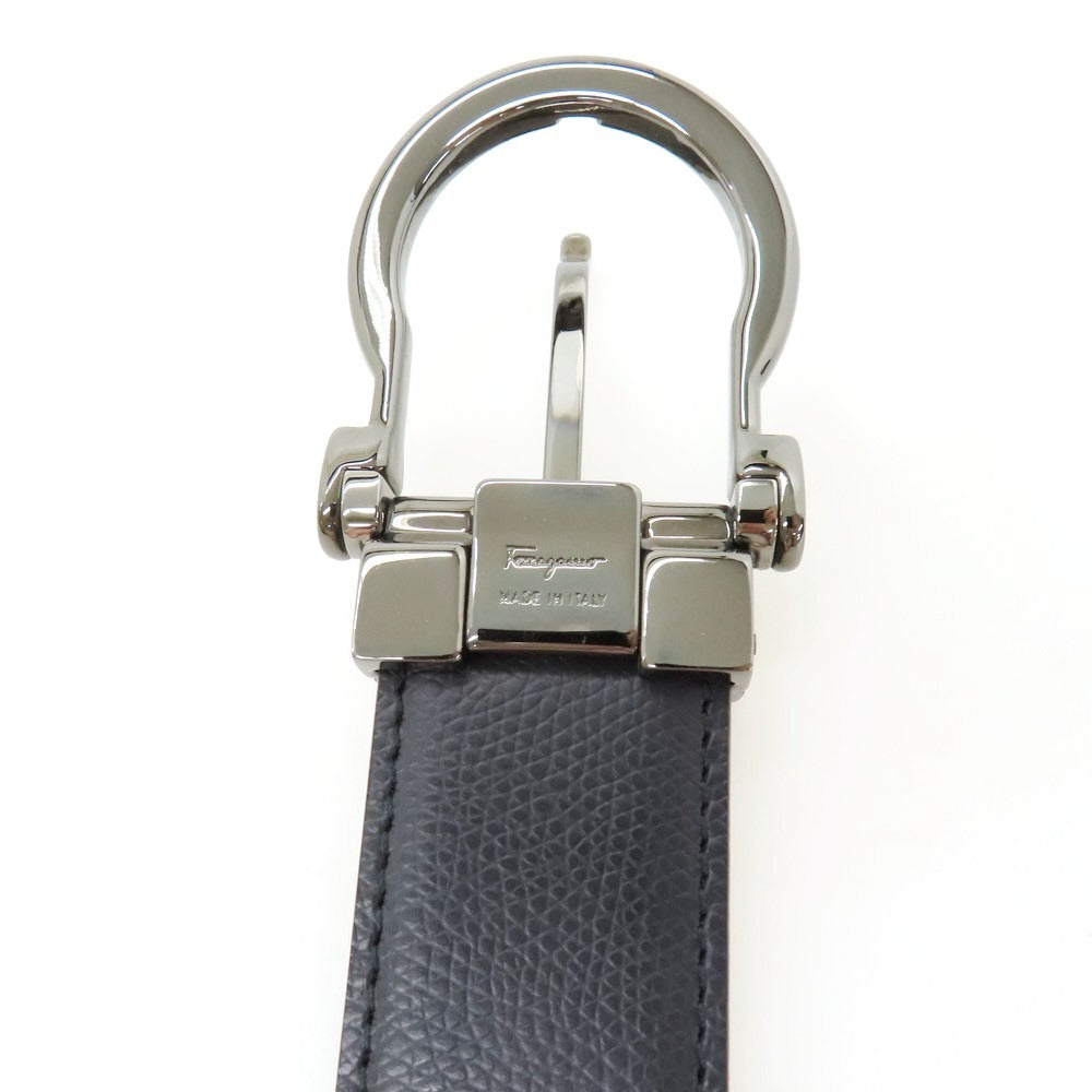 【中古】サルヴァトーレフェラガモ Salvatore Ferragamo リバーシブル レザー ベルト ブラックxネイビー【サイズ表記なし】【 状態ランクB 】【 メンズ 】