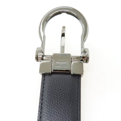 【中古】サルヴァトーレフェラガモ Salvatore Ferragamo リバーシブル レザー ベルト ブラックxネイビー【サイズ表記なし】【 状態ランクB 】【 メンズ 】