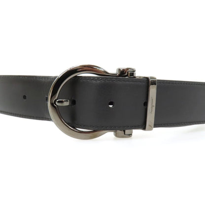 【中古】サルヴァトーレフェラガモ Salvatore Ferragamo リバーシブル レザー ベルト ブラックxダークブラウン【サイズ表記なし】【 状態ランクB 】【 メンズ 】