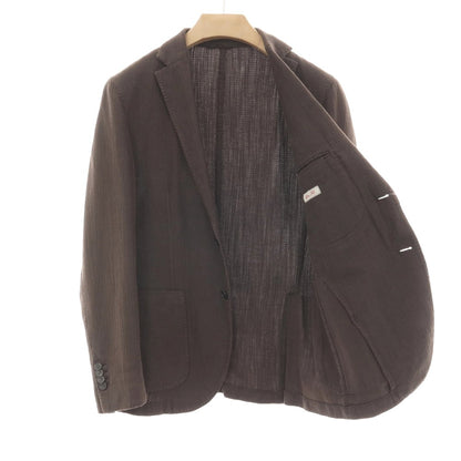 【中古】エルビーエム1911 L.B.M.1911 コットン系 2B テーラードジャケット ブラウン【サイズ表記なし（S位）】【 状態ランクC 】【 メンズ 】