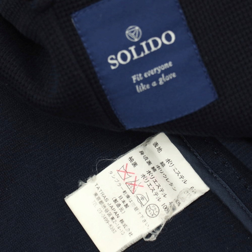 【中古】ソリード SOLIDO ポリエステルコットン ジャージー 2B カジュアルジャケット ネイビー【サイズ2】【 状態ランクC 】【 メンズ 】