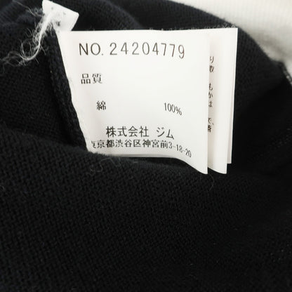 【中古】ジム gim 菅原靴店別注 アメリカンシーアイランドコットン レイヤード風 半袖ニット ブラック【サイズM】【 状態ランクB 】【 メンズ 】