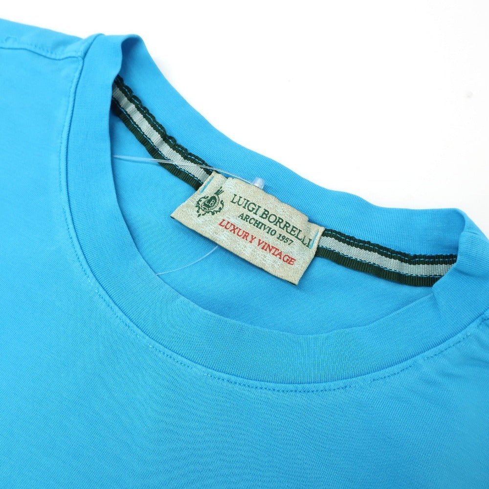 【中古】ルイジボレッリ ラグジュアリーヴィンテージ LUIGIBORRELLI LUXURY VINTAGE ポケット半袖Tシャツ ライトブルー【サイズM】【 状態ランクB 】【 メンズ 】