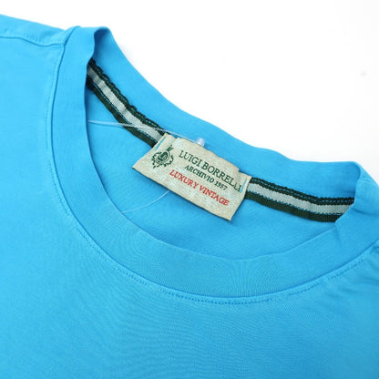 【中古】ルイジボレッリ ラグジュアリーヴィンテージ LUIGIBORRELLI LUXURY VINTAGE ポケット半袖Tシャツ ライトブルー【サイズM】【 状態ランクB 】【 メンズ 】