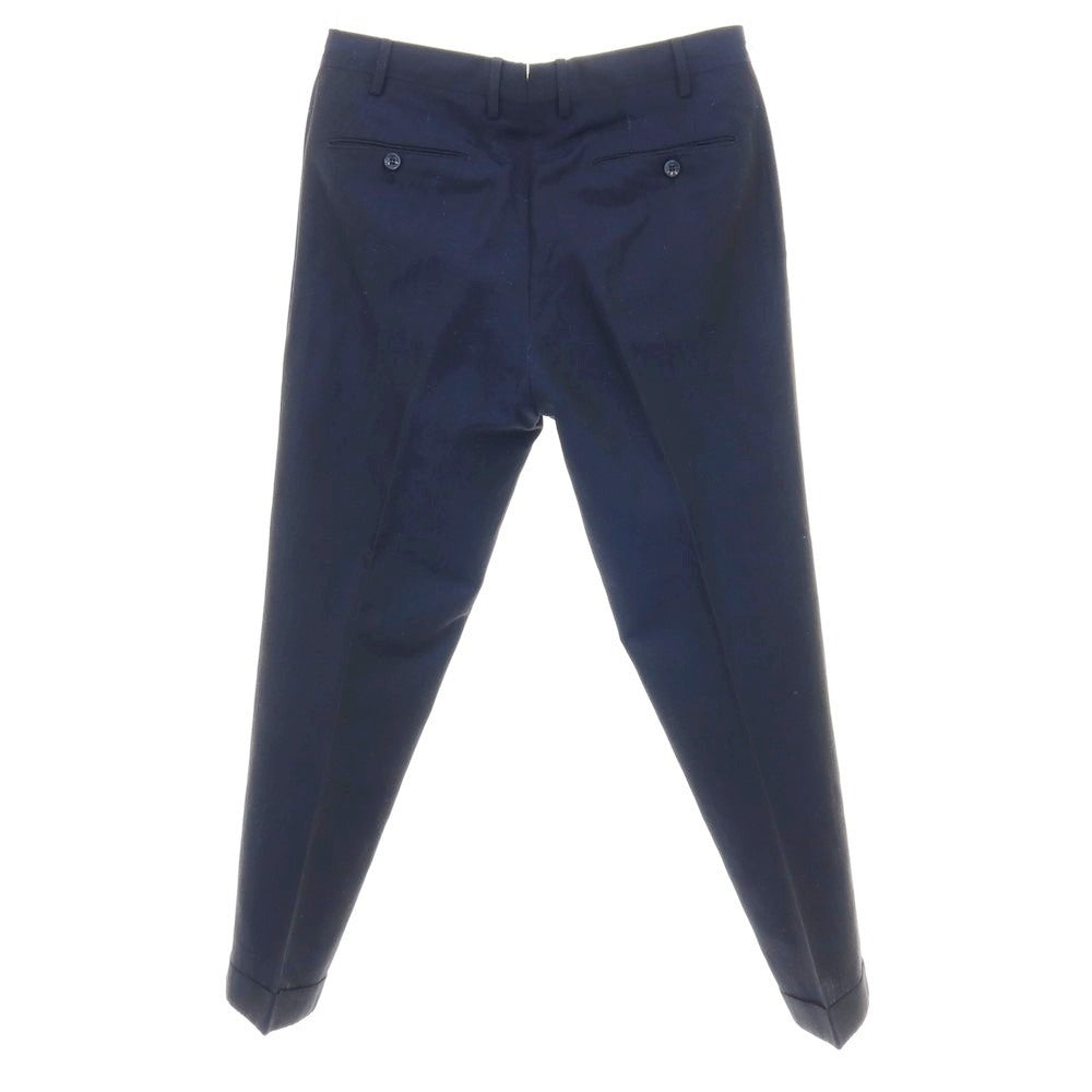 【中古】ジェルマーノ GERMANO ウールリネン ドレススラックスパンツ ネイビー【サイズ50】【 状態ランクC 】【 メンズ 】
