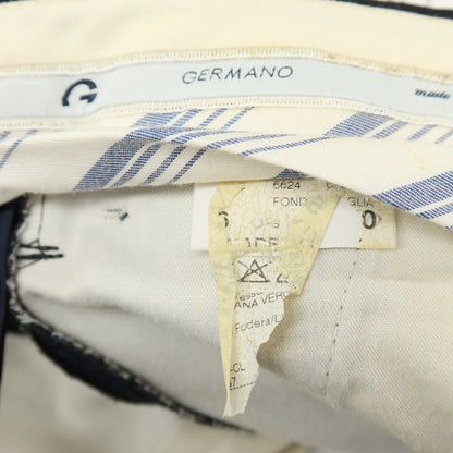 【中古】ジェルマーノ GERMANO ウールリネン ドレススラックスパンツ ネイビー【サイズ50】【 状態ランクC 】【 メンズ 】