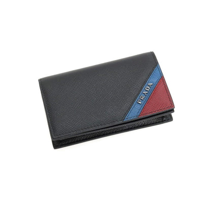 【中古】プラダ PRADA サフィアーノレザー 名刺入れ ブラック【 状態ランクB 】【 メンズ 】