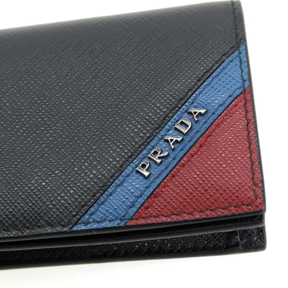 【中古】プラダ PRADA サフィアーノレザー 名刺入れ ブラック【 状態ランクB 】【 メンズ 】