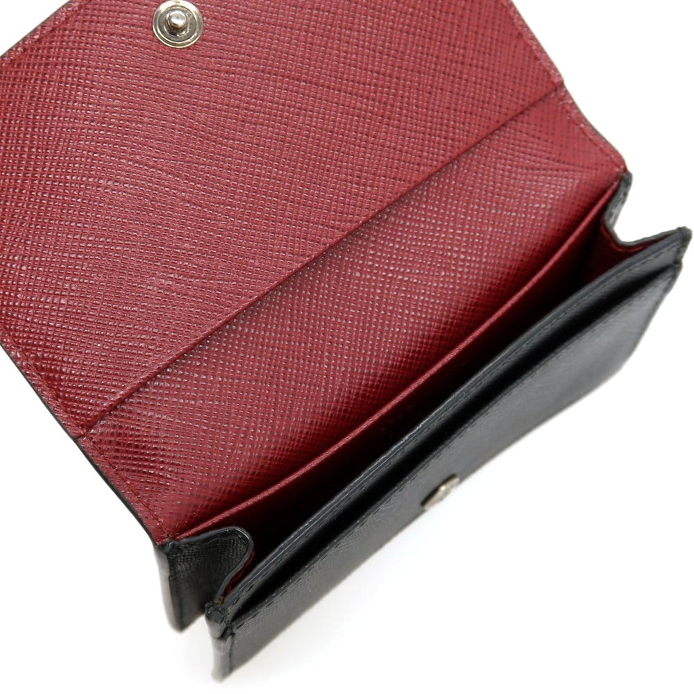【中古】プラダ PRADA サフィアーノレザー 名刺入れ ブラック【 状態ランクB 】【 メンズ 】