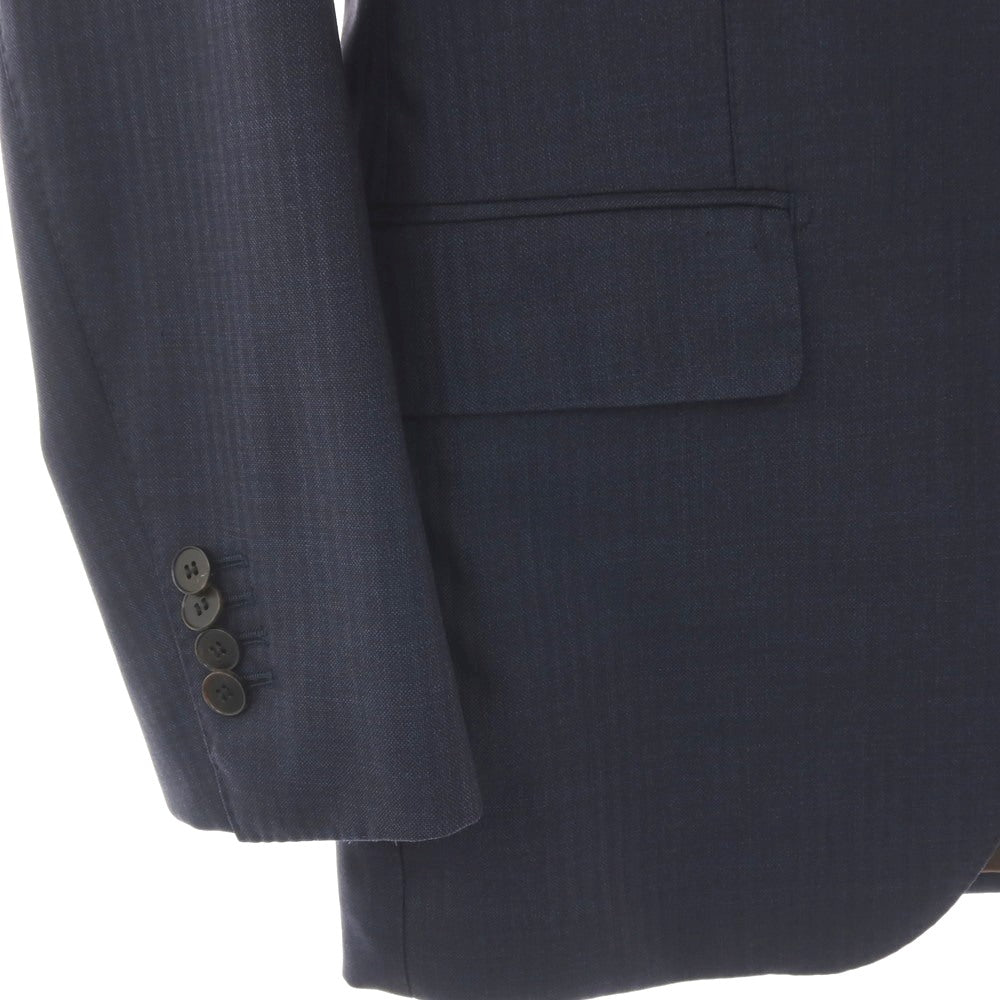 【中古】サルトリア リング Sartoria Ring SUPER130’S ウール ストライプ 3つボタンスーツ ネイビー【サイズ46】【 状態ランクC 】【 メンズ 】