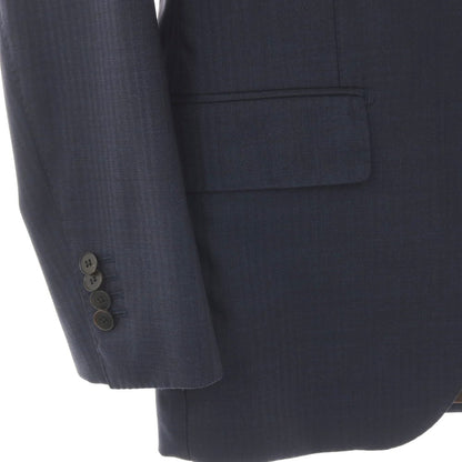 【中古】サルトリア リング Sartoria Ring SUPER130’S ウール ストライプ 3つボタンスーツ ネイビー【サイズ46】【 状態ランクC 】【 メンズ 】