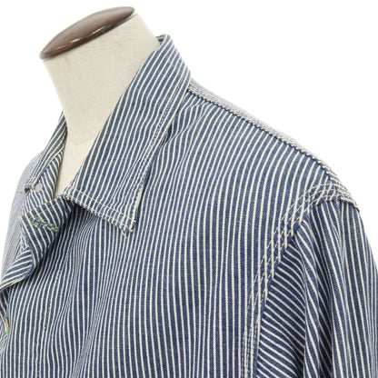 【中古】オシュコシュ OSHKOSH 60～70’S ストライプ カバーオール ネイビーxホワイト【サイズ表記なし（L位）】【 状態ランクC 】【 メンズ 】