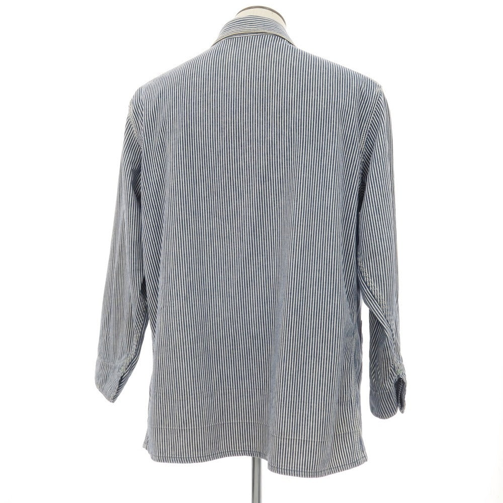 【中古】オシュコシュ OSHKOSH 60～70’S ストライプ カバーオール ネイビーxホワイト【サイズ表記なし（L位）】【 状態ランクC 】【 メンズ 】