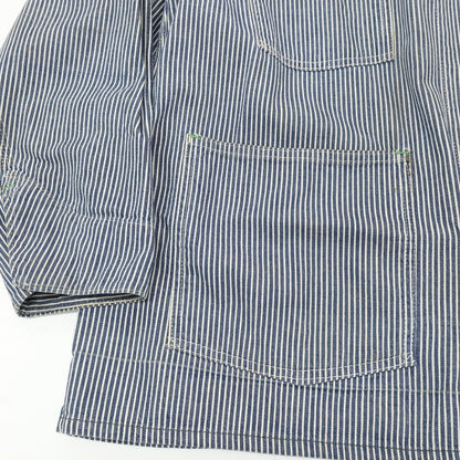 【中古】オシュコシュ OSHKOSH 60～70’S ストライプ カバーオール ネイビーxホワイト【サイズ表記なし（L位）】【 状態ランクC 】【 メンズ 】