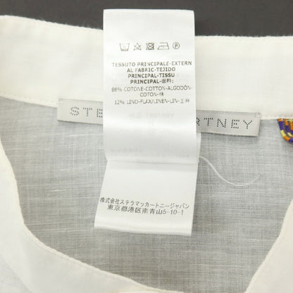 【中古】ステラマッカートニー Stella McCartney swimwear コットンリネン バンドカラー プルオーバーシャツ ホワイト【サイズM】【 状態ランクC 】【 メンズ 】