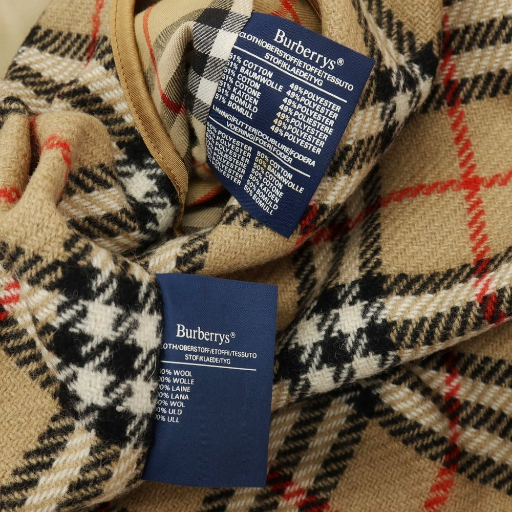 【中古】バーバリーズ Burberrys コットンポリエステル ステンカラーコート ベージュ【サイズ表記なし（M位）】【 状態ランクB 】【 メンズ 】